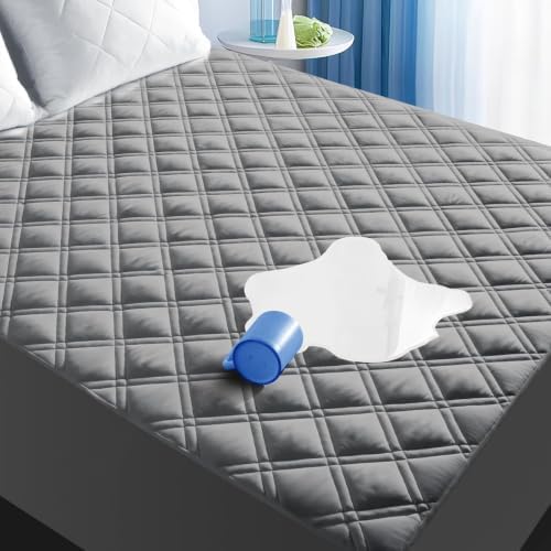 Meelus Twin Mattress Protector Waterproof, Fitted Deep Pocket 8"-21" by MEELUS