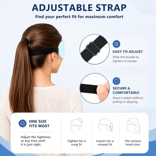 2 Pack Cooling Eye Mask for Puffy Eyes, Migraine Relief - Image 5