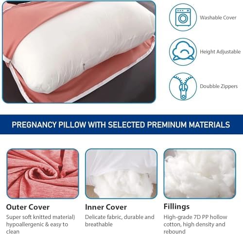 Pregnancy Pillows for Sleeping, U Shaped Full Body Maternity Pillow for - Image 5