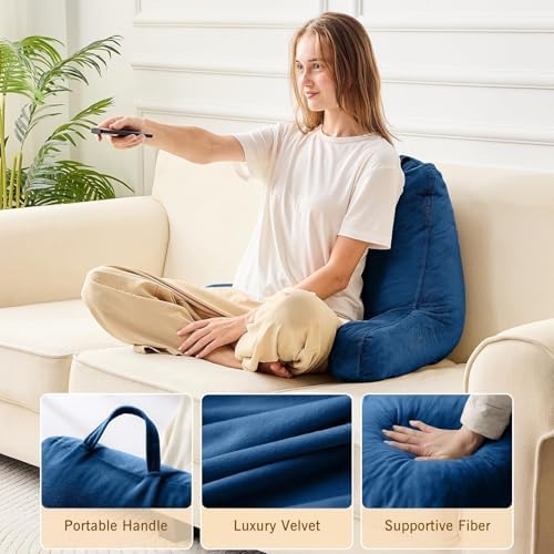 Sasttie Reading Pillow for Bed, Back Pillow for Sitting Up - Image 4
