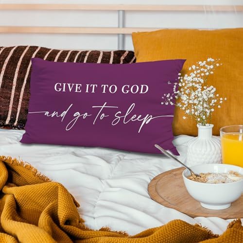 Knibeo Give It to God and Go to Sleep, Decorative Pillows Cover - Image 4