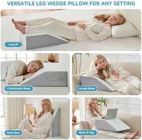 Yojoker Leg Elevation Pillows for Swelling, Memory Foam Wedge Pillow for Legs - Image 6