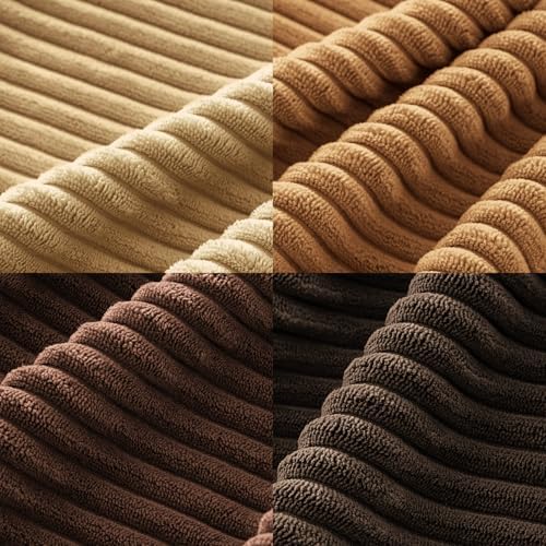MIULEE Fall Corduroy Decorative Throw Pillow Covers Camel Brown 18x18 - Image 6