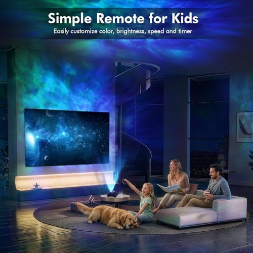 Rossetta Dual Lens Galaxy Star Projector, Aurora Night Light for Bedroom - Image 5