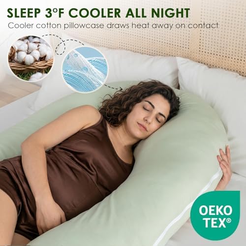 QUEEN ROSE Extra Long Body Pillow, Cooling Pregnancy Pillows - Image 2