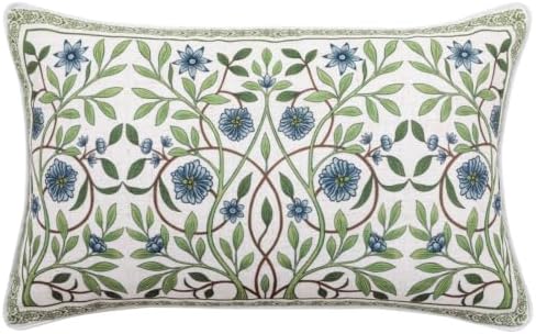 ISAENNE Designer Vintage Linen Throw Pillow Cover by Isaennehomedecoration