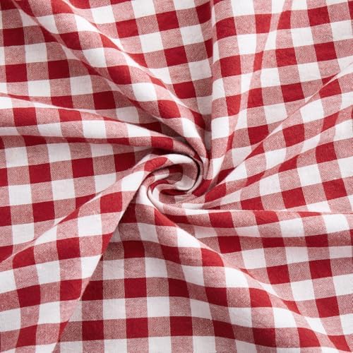 KKJIAF 2 Pcs Ruffle Gingham Pillow Covers 18" x 18" - Image 7