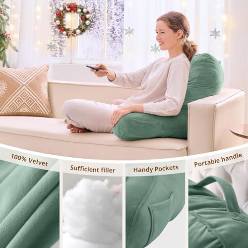 Sasttie Reading Pillow for Bed, Back Pillow for Sitting Up - Image 5