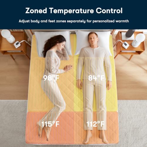 Serta Multi-Zone Heated Mattress Pad Dual Zone Body & Foot King - Image 3