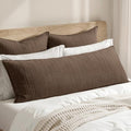 Decorative Waffle Weave Body Pillowcase 20x54 Brown No Insert by Woaboy