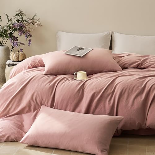 JELLYMONI 100% Washed Cotton Pillowcases, Envelope Closure 2-Pack - Image 2