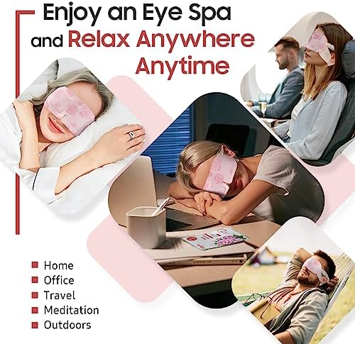 BeHoomi Steam Eye Mask, Self Heating Disposable SPA Warm Compress - Image 6