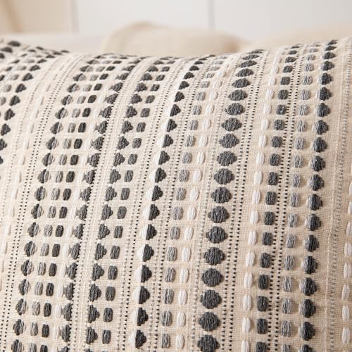 Boho Long Lumbar Body Decorative Throw Pillow Covers 14x36 Inch Pack of 1 Grey - Image 3