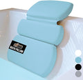 GORILLA GRIP Bath Pillow for Tub, Improved Suction Cups, Luxury Bathtub Pillows, Headrest for Neck and Back Support, Relaxing Home Spa, Hot Tubs and Bathroom Essentials, Gifts for Women, 3 Panel Blue