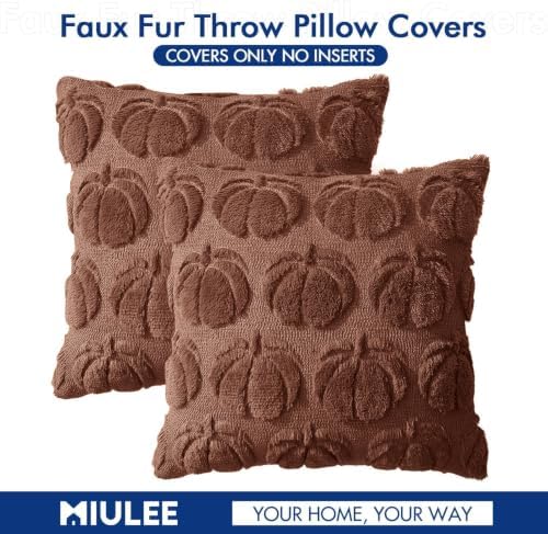 MIULEE Fall Pillow Covers Pumpkin Fall Decor 18x18 Autumn Glaze - Image 7
