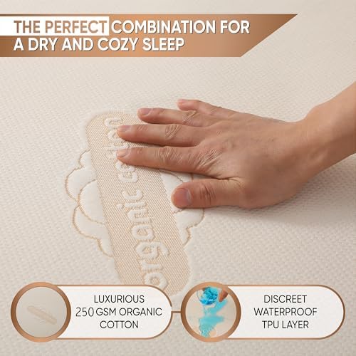 Waterproof Organic Mattress Protector Queen Size – Premium Soft Organic Cotton - Image 4