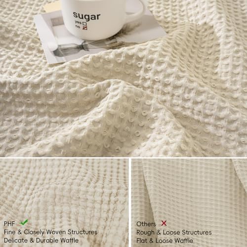 PHF Cotton Waffle Throw Pillow Covers 24" x 24", No Insert - Image 4