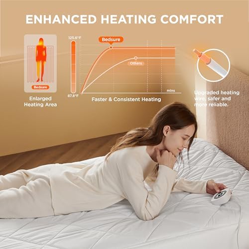 Bedsure Heated Mattress Pad Twin, Bed Warmer - Image 2