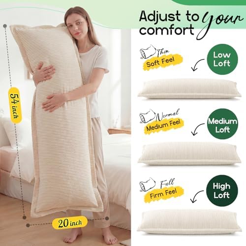 1 MIDDLE ONE Body Pillow, Memory Foam Body Pillows - Image 2