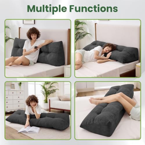 Headboard Pillow King, Triangle Bed Wedge Pillow - Image 6