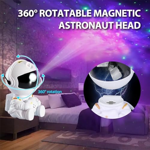 YXQUA Astronaut Galaxy Star Projector, Night Light for Kids, Original White - Image 5