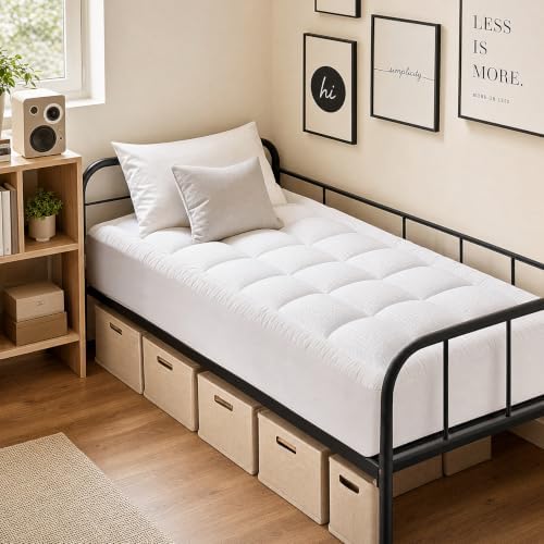 HYLEORY Twin Mattress Pad Quilted Fitted Mattress Protector Cooling Pillow Top by HYLEORY-YourBeddingExpert
