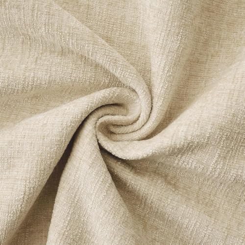 MIULEE Decorative Couch Throw Pillow Covers 22x22 Inch Beige 2 Pack - Image 3