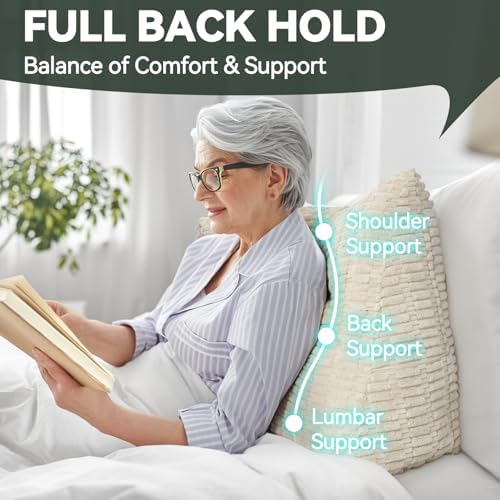 Headboard Pillow Twin Triangular Bed Wedge Pillow - Image 4