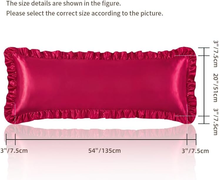 Wine Red Satin Pillowcases Body Pillow - Image 5