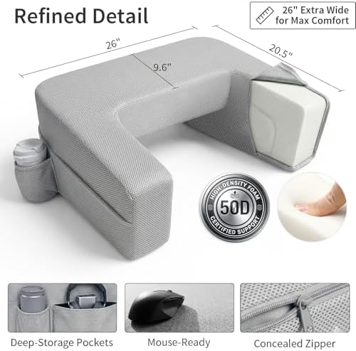 septsun Lap Desk Pillow, Large Ergonomic Couch and Bed Desk - Image 6