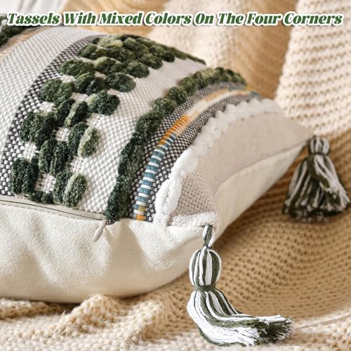 AmHoo Chenille Striped Textured Boho Throw Pillow Covers Aesthetic - Image 3