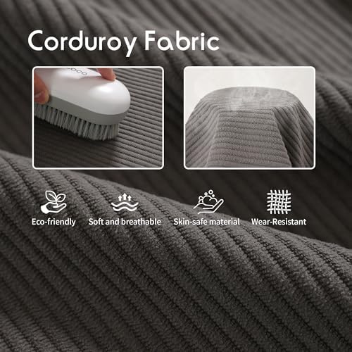 Reading Pillow for Sitting Up in Bed, Sofa & Floor – Corduroy Backrest Pillow - Image 5