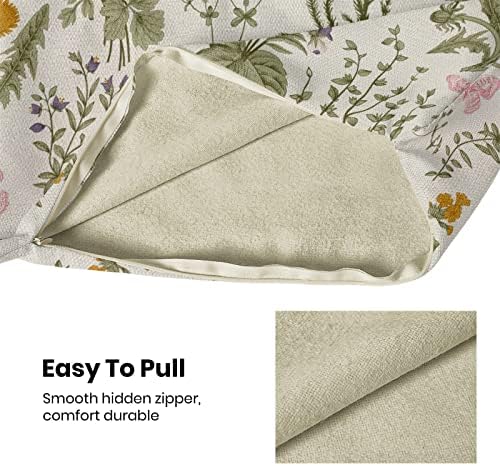 Spring Sage Green Wild Flower Pillow Covers 18x18 Set of 2 - Image 5