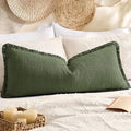 100% Cotton 14x36 Inch Lumbar Pillow Cover by KevinTextile