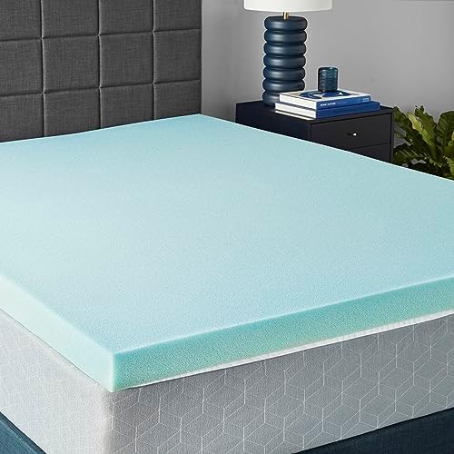 Amazon Basics Cooling Gel-Infused Memory Foam Mattress Topper by AmazonBasics