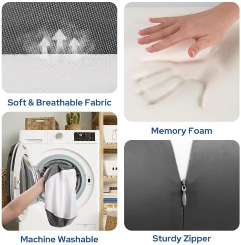 Knee Pillow for Side Sleepers, Memory Foam Leg Pillow - Image 5