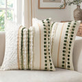 ANRODUO Boho Decorative Throw Pillow Covers Plush Green 18x18 Pack of 2 by ANRODUO