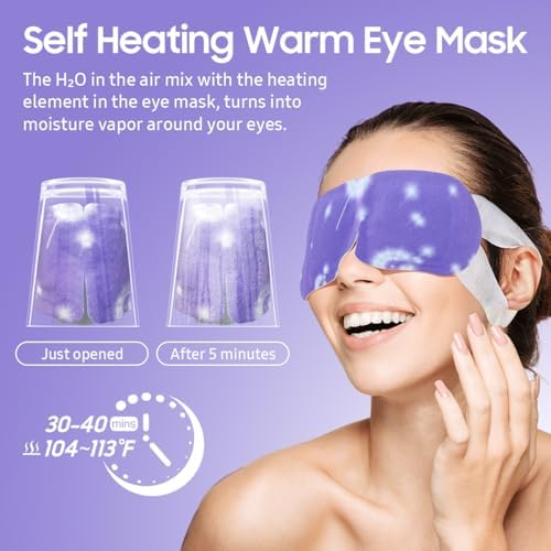 BeHoomi 20 Packs Steam Eye Mask, Heated Eye Mask Warm Compress - Image 5
