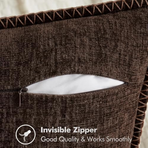 MIULEE Decorative Lumbar Throw Pillow Covers 12x20 Inch Dark Brown 2 Pack - Image 7