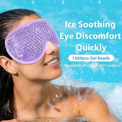 BeeVines Gel Eye Mask, Cooling Ice Masks - Image 5