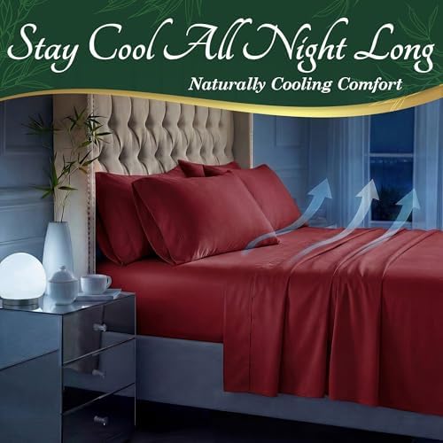 DECOLURE 100% Viscose Derived from Bamboo Sheets, Luxury 6 Pc Set - Image 3