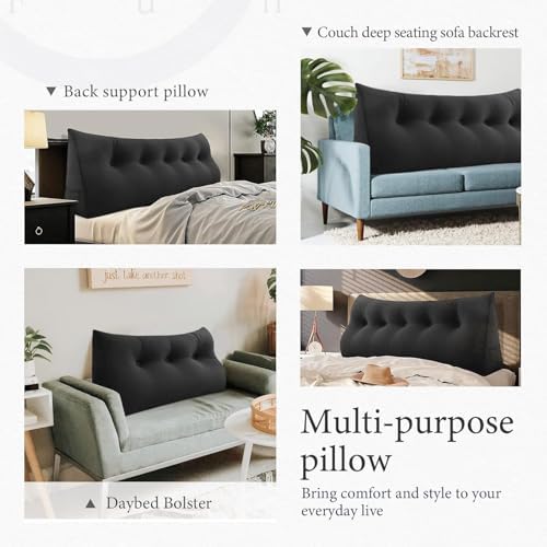 Bed Wedge Headboard Pillow King Bedrest Reading Pillow - Image 5