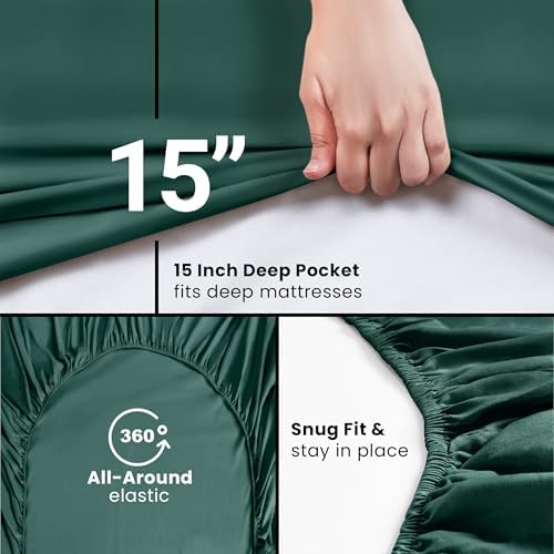Twin Fitted Sheet, Ultra Soft Fits Up to 15 Inch Deep Pocket - Image 3