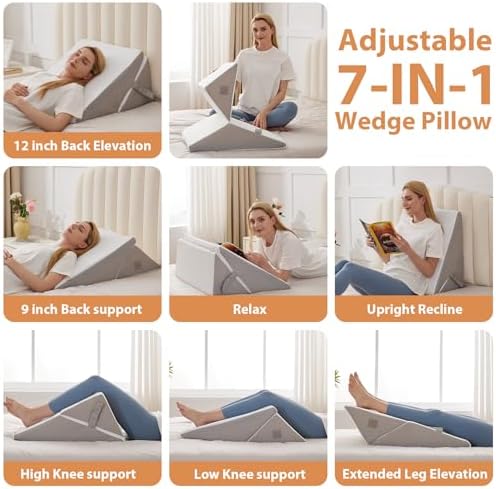 BIEEZZK Wedge Pillow, Adjustable Back Pillow - Image 2