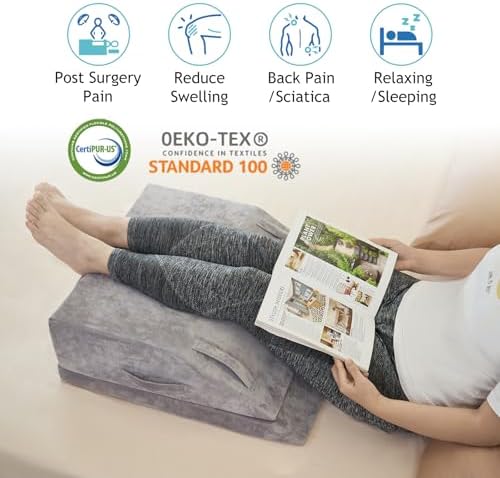 2 Heights Leg Elevation Pillow Blood Circulation, L 24" - Image 6