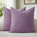 a moment Purple Chenille Throw Pillow Covers 20x20 Inch Pack of 2 Modern by amoment