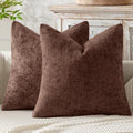 MIULEE Decorative Couch Throw Pillow Covers 20x20 in Red Brown 2 Pack by MIULEE