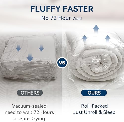 BDEUS Dual Layer 5 Inch Memory Foam Mattress Topper Queen Size, 2 Inch Gel - Image 6