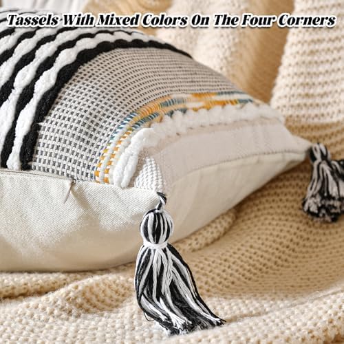 AmHoo Chenille Striped Textured Boho Throw Pillow Covers Aesthetic - Image 3