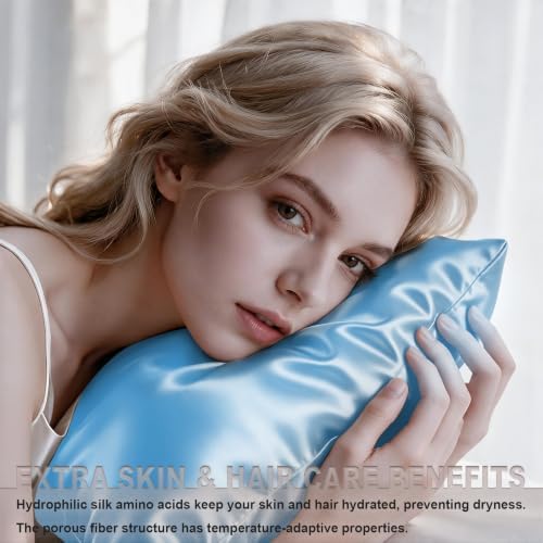 LYSHIN Silk Pillow Cases 2 Pack Standard Size - Image 3